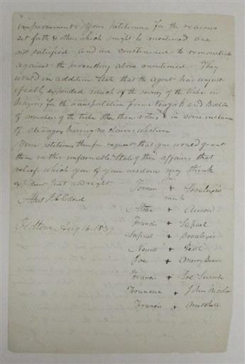 (AMERICAN INDIANS.) Petition of the Penobscots to the Governor of Maine.
